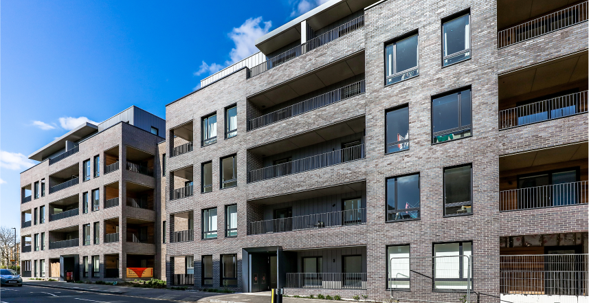Building with balcony